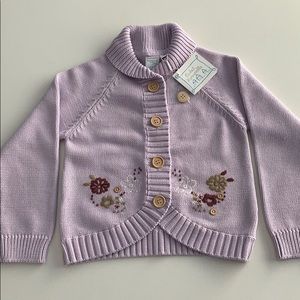 NWT French brand Cadet Rousselle cardigan. Size 5.